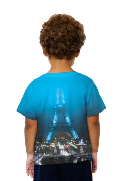 Kids Cool Night Eiffel Kids T-Shirt