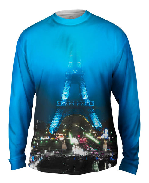 Cool Night Eiffel Mens Long Sleeve