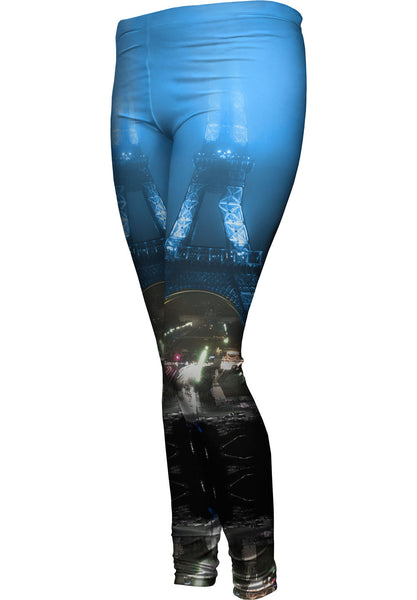 Cool Night Eiffel Womens Leggings