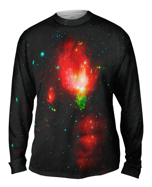 Space Galaxy Cluster Mens Long Sleeve