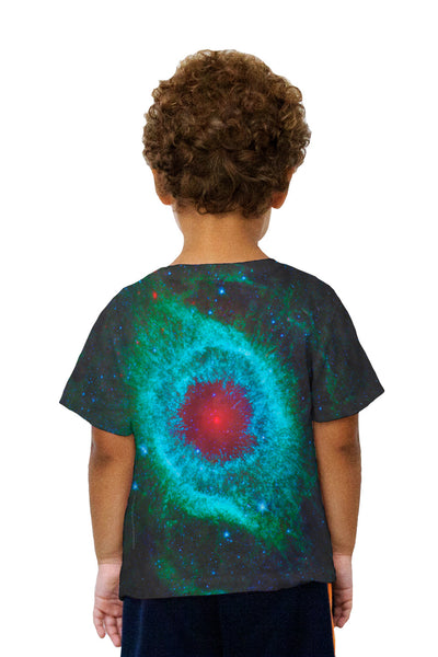 Kids Space Galaxy Helix Nebula Green Kids T-Shirt