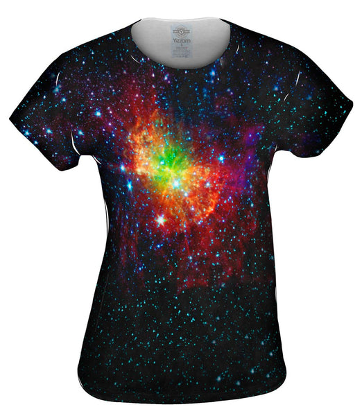 Space Galaxy Dumbell Nebula Womens Top