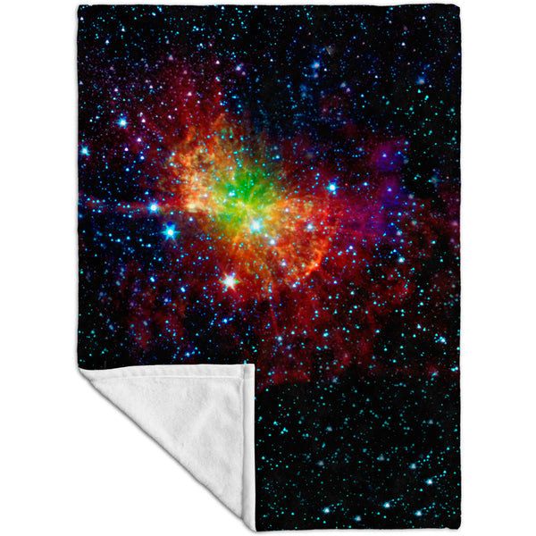 Space Galaxy Dumbell Nebula Fleece Blanket