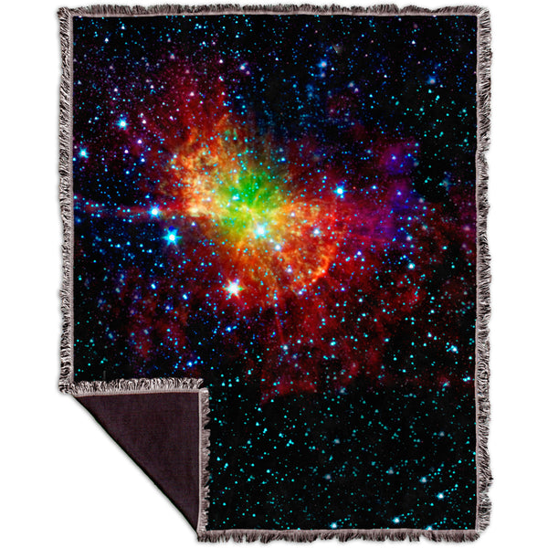 Space Galaxy Dumbell Nebula Woven Tapestry Throw