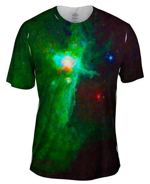 Space Galaxy Flame Nebula Mens T-Shirt