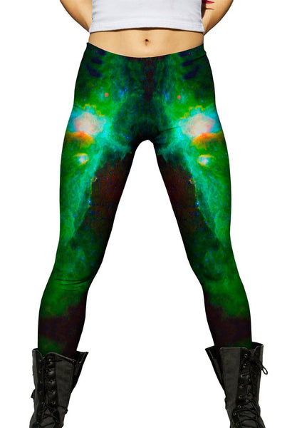 Space Galaxy Flame Nebula Womens Leggings