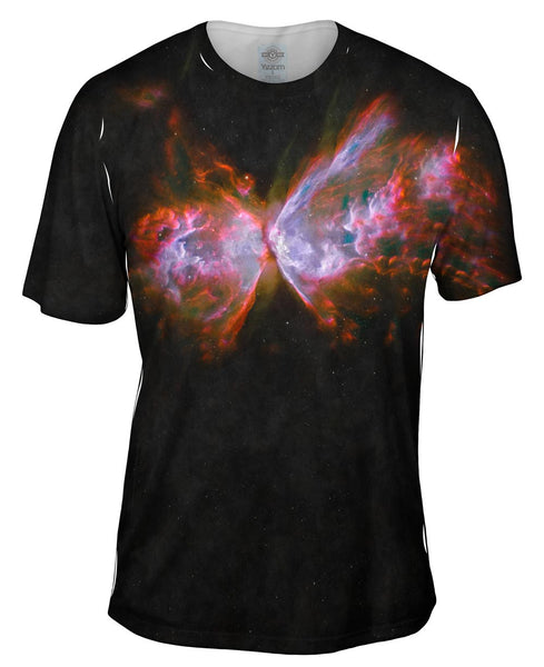 Space Galaxy Butterfly Nebula Mens T-Shirt