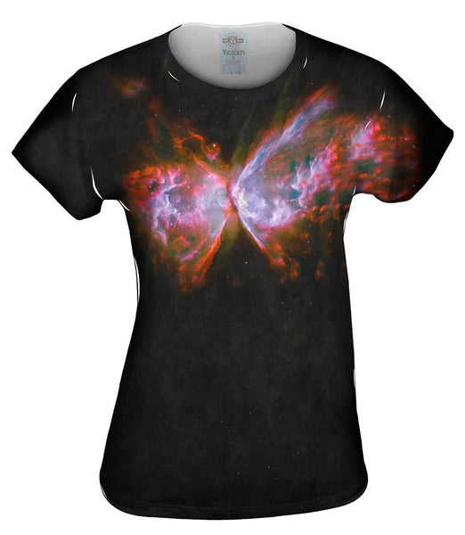 Space Galaxy Butterfly Nebula Womens Top