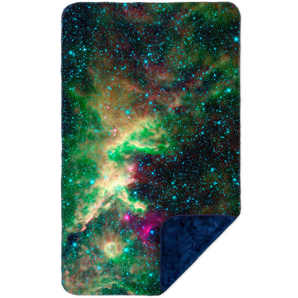 Space Galaxy Cepheus Star Clouds MicroMink(Whip Stitched) Navy