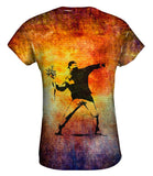 Graffiti Banksy Flower Throw