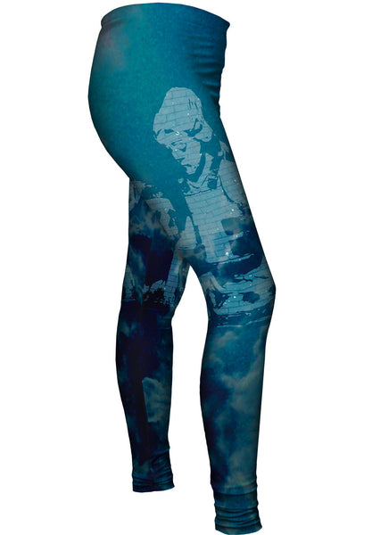 Graffiti Banksy Wall Angel Womens Leggings