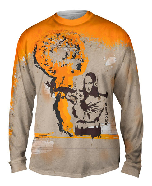 Graffiti Banksy Mona Lisa Mens Long Sleeve