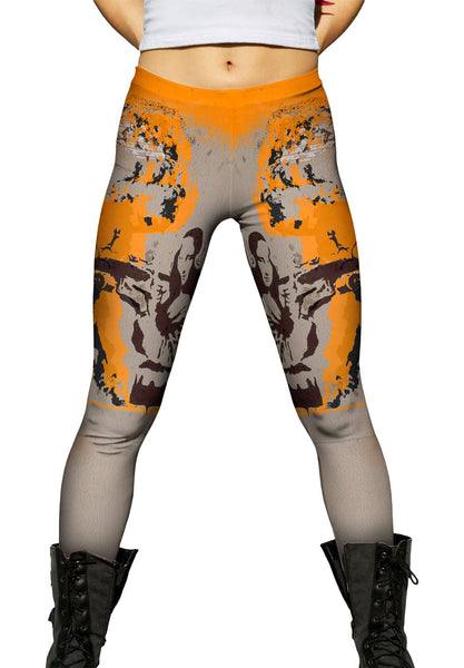 Graffiti Banksy Mona Lisa Womens Leggings