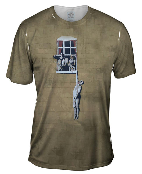 Graffiti Banksy Window Lover Mens T-Shirt