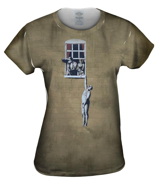 Graffiti Banksy Window Lover Womens Top
