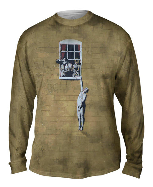Graffiti Banksy Window Lover Mens Long Sleeve