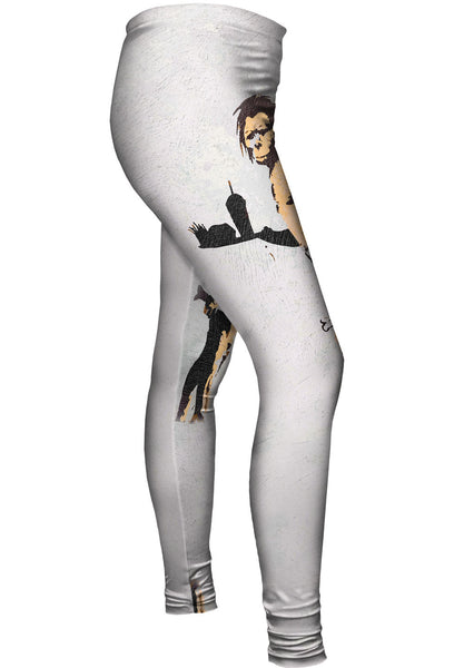 Graffiti Banksy Apeman Fast Food Hunter Womens Leggings