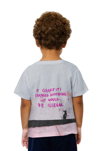 Kids Graffiti Banksy Rat Illegal Graffiti Kids T-Shirt
