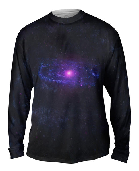 Space Galaxy Ultraviolet Andromeda Galaxy Mens Long Sleeve