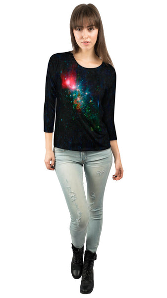 Space Galaxy Nebulae NGC Chaotic Beauty&nbsp;Womens 3/4 Sleeve