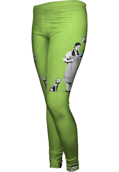 Graffiti Banksy Stop And Search Womens Leggings