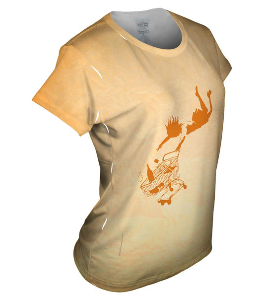 Graffiti Banksy Shoppping Cart Fall&nbsp;Womens Top