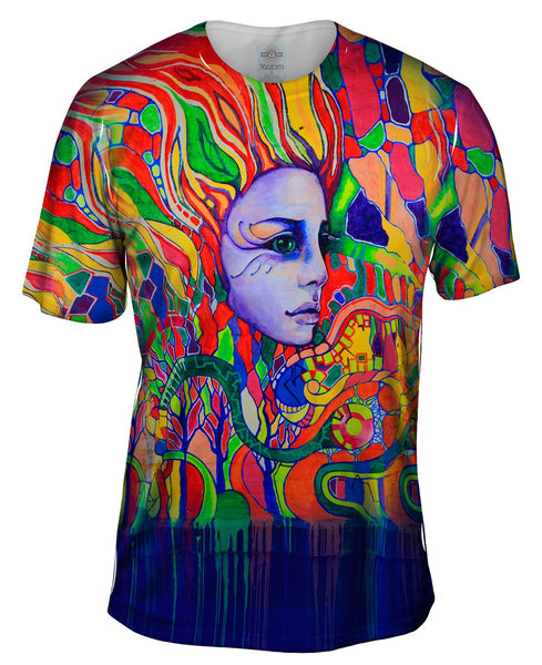 Graffiti Face The Future Neon Mens T-Shirt