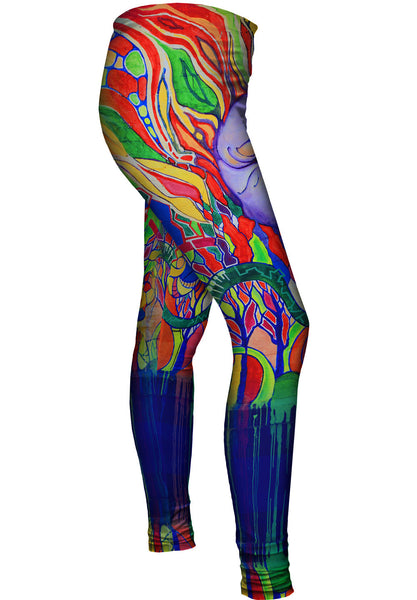 Graffiti Face The Future Neon Womens Leggings