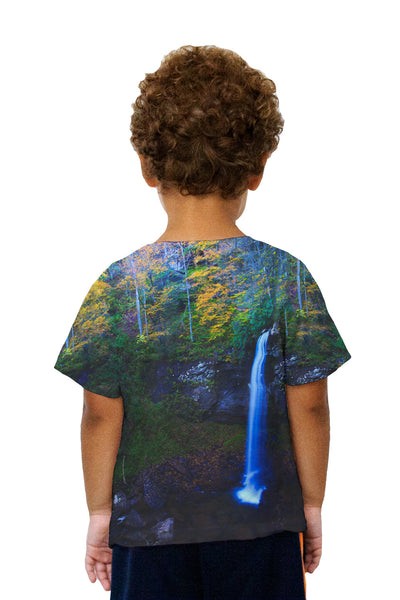 Kids West Virginia Fall Foliage Forest Autumn Waterfall Kids T-Shirt