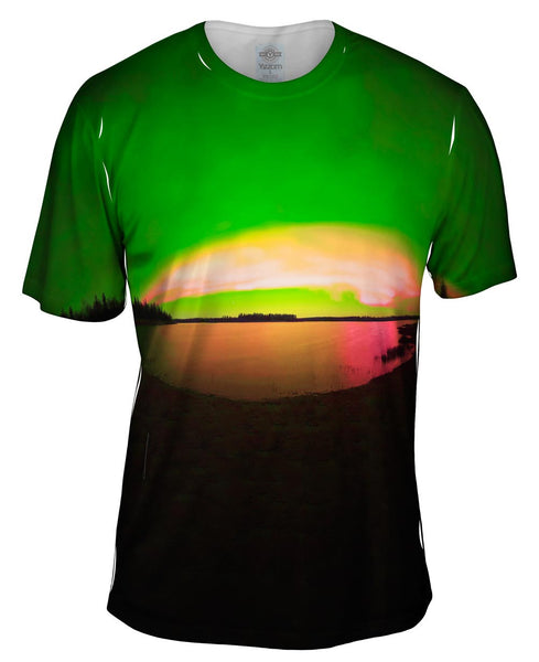 Aurora Borealis Sky Green Mens T-Shirt