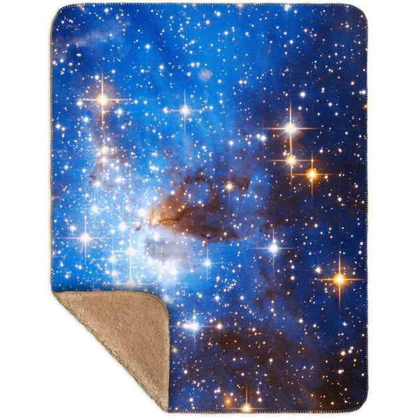 Stellar Space Nursery Sherpa Blanket