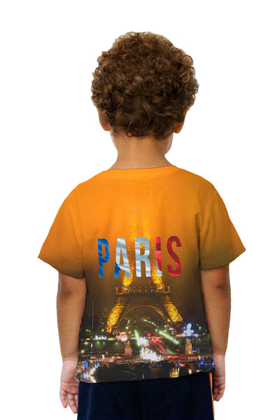 Kids Paris Pride Eiffel Tower At Night Kids T-Shirt