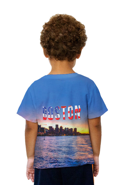 Kids Boston Harbor Sunset Kids T-Shirt