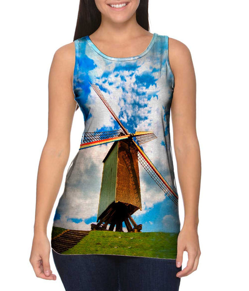 Don Quixote Windmill Womens Tank Top