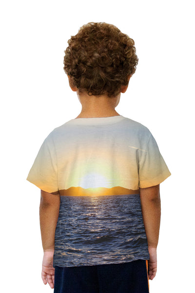 Kids Mountain Sea Sunset Kids T-Shirt