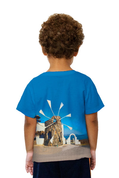 Kids Cyclades Mill Greece Kids T-Shirt