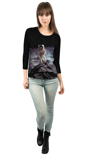 Aldrin Apollo Space Walk Womens 3/4 Sleeve