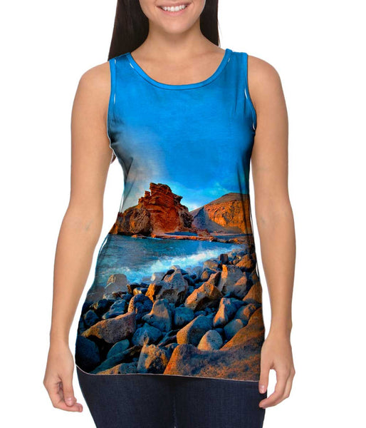 Canary Islands Spain El Golfo Beach Womens Tank Top