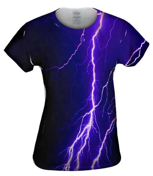 Violet Lightning Storm Womens Top