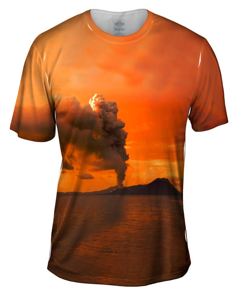 Volcano Eruption Tavurvur Mens T-Shirt