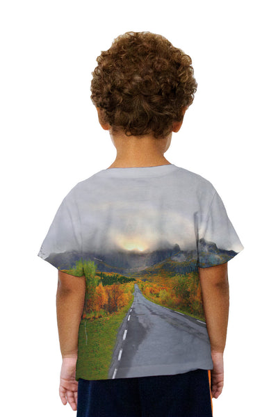 Kids Mountain Sunset Norway Kids T-Shirt
