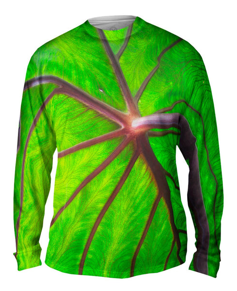 Taro Leaf Underside Mens Long Sleeve