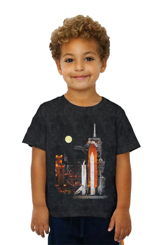 Kids Space Shuttle Discovery Under Full Moon