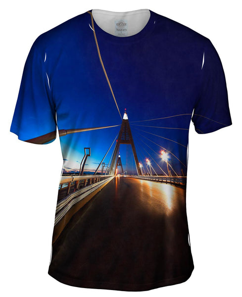 Architecture Megyeri Bridge Budapest Hungary Mens T-Shirt