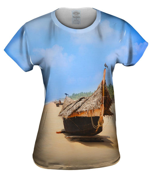 Boats On The Beach Kerala India Womens Top