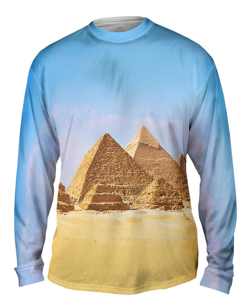 Egypt Gizah Pyramids Mens Long Sleeve