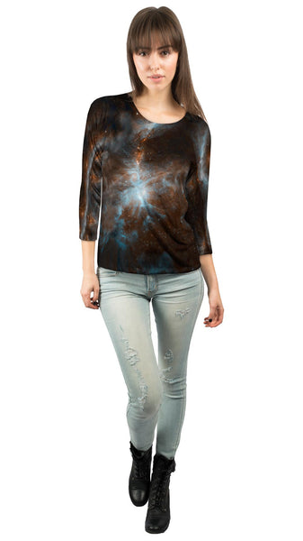 Galaxy Spitzer Orion Space Galaxy&nbsp;Womens 3/4 Sleeve