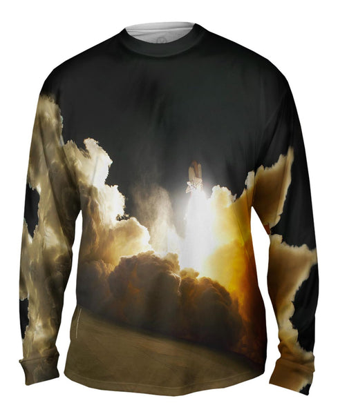 Tranquility Space Shuttle Launch Mens Long Sleeve