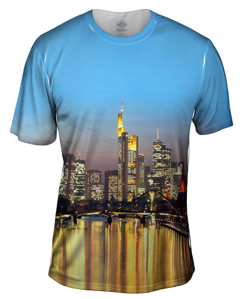 Skyline Frankfurt Germany Mens T-Shirt