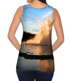 Yellowstone Park Geyser Sunset